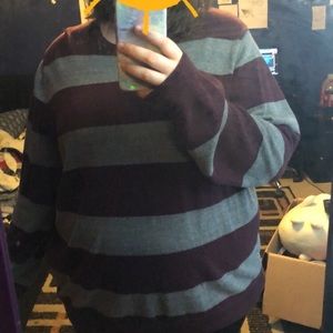 Grey and Red Stripped Sweater from Kohl’s